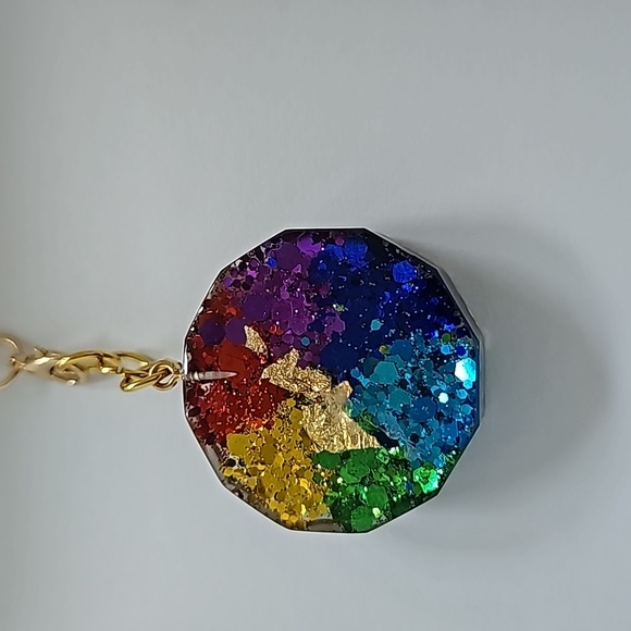 OM 🕉 Organite Chakra Energy Keychain Bag 👜🎒 Charm ~ Protect Purify Reiki - Picture 7 of 12